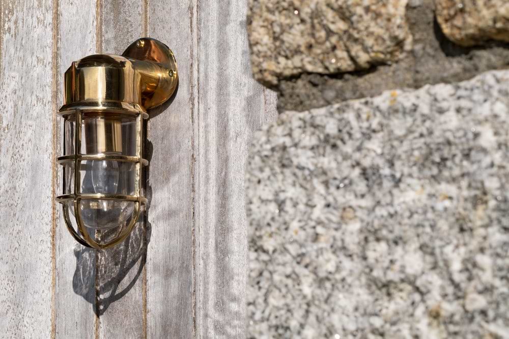 Soho Lighting Kemp IP65 Outdoor & Bathroom Polished Solid Brass Wall Light