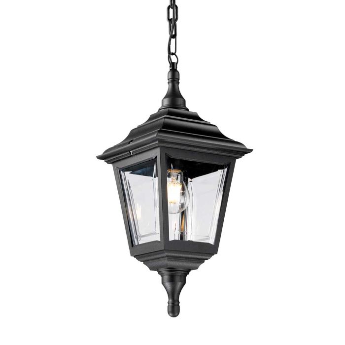 Kerry 1 Light Chain Lantern - Black