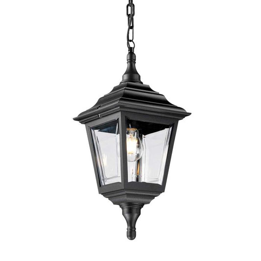Kerry 1 Light Chain Lantern - Black