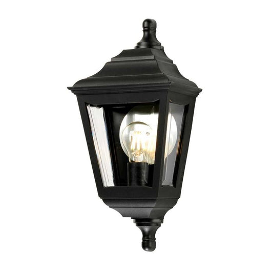Kerry 1 Light Flush Wall Lantern - Black
