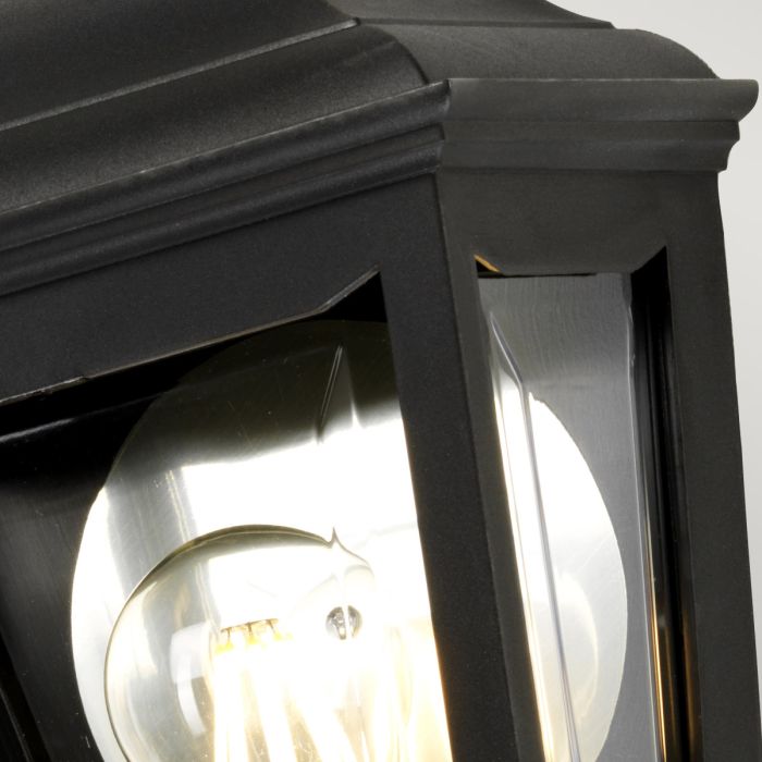 Kerry 1 Light Flush Wall Lantern - Black