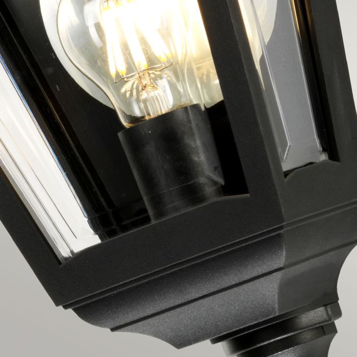 Kerry 1 Light Flush Wall Lantern - Black