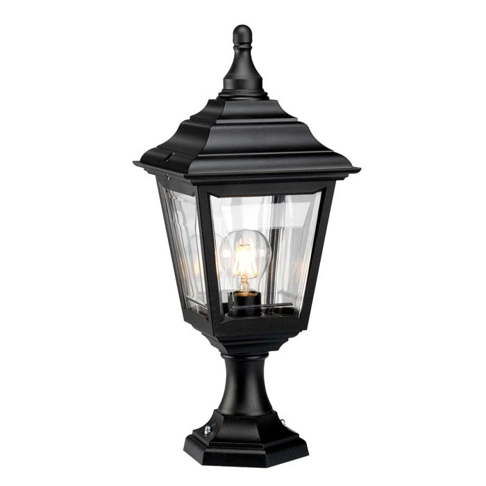 Kerry 1 Light Pedestal / Porch - Black