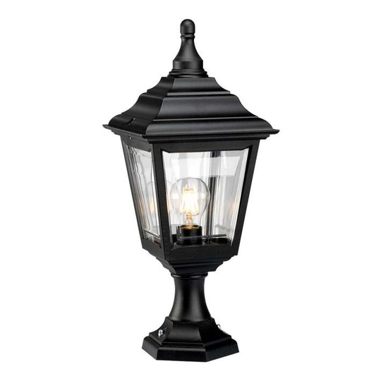 Kerry 1 Light Pedestal / Porch - Black