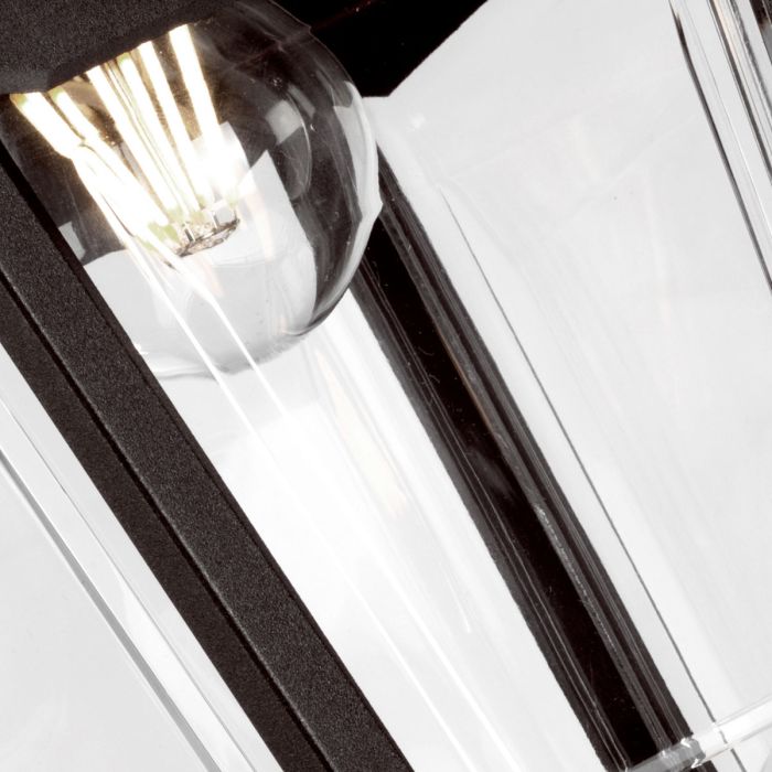 Kerry 1 Light Pedestal / Porch - Black