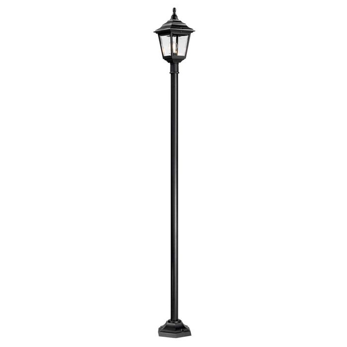 Kerry 1 Light Lamp Post - Black