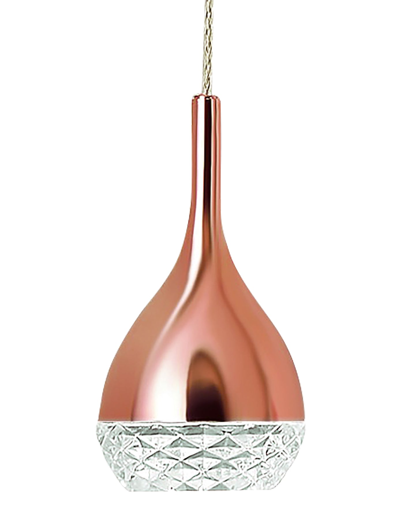 Khalifa Linear Pendant 3 Light GU10 Line Copper by Mantra