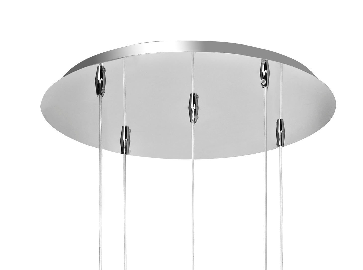 Khalifa Pendant 5 X 6W LED 3000K Line Polished Chrome / Glass, 5400lm, 3yrs Warranty by Mantra