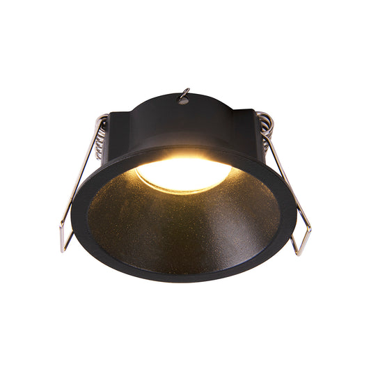 Kiel Recessed Spotlight 6.6cm, Slim 5mm Trim, 35mm GU10 (Max 8W), IP54, Cut Out 60mm, Black by Mantra