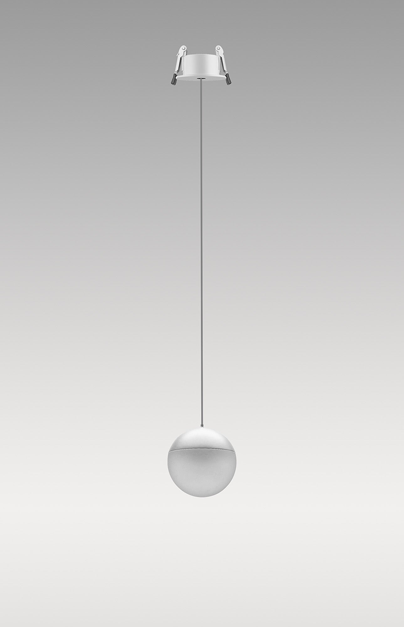 Kilda 1 Light Recessed Pendant, 10W LED, 3000K, 800lm, White, 3yrs Warranty by Mantra