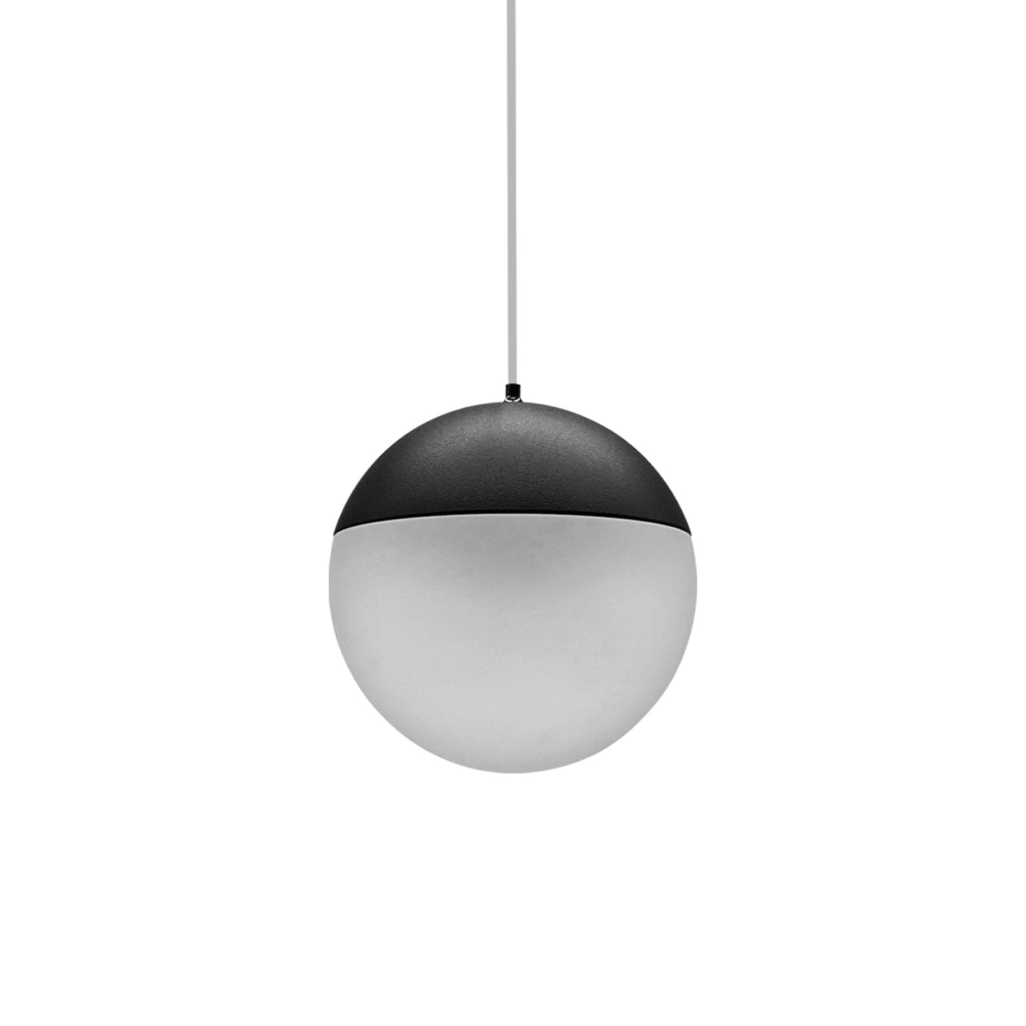 Kilda 1 Light Recessed Pendant, 10W LED, 3000K, 800lm, Black, 3yrs Warranty by Mantra