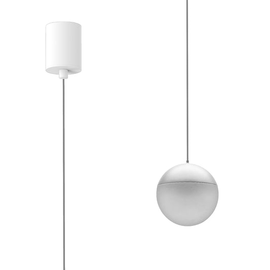 Kilda 1 Light Surface Pendant, 10W LED, 3000K, 800lm, White, 3yrs Warranty by Mantra