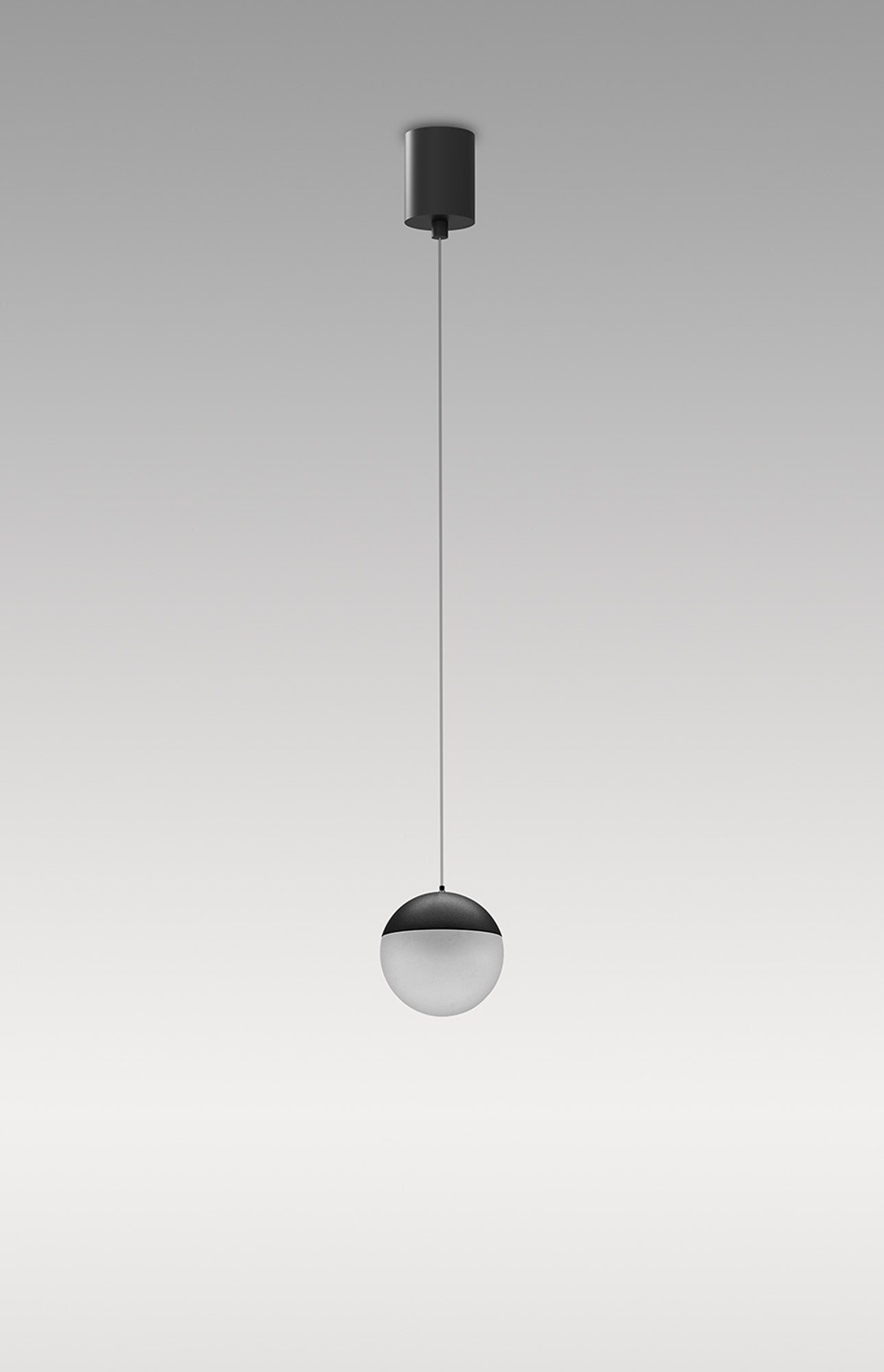 Kilda 1 Light Surface Pendant, 10W LED, 3000K, 800lm, Black, 3yrs Warranty by Mantra