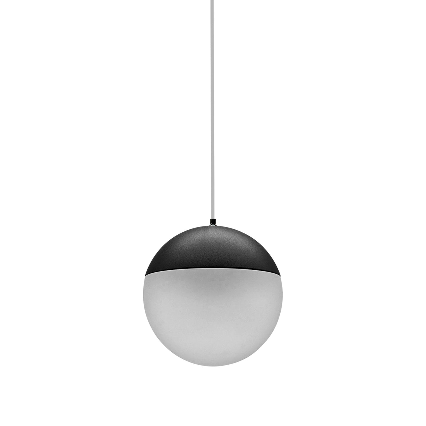 Kilda 1 Light Surface Pendant, 10W LED, 3000K, 800lm, Black, 3yrs Warranty by Mantra