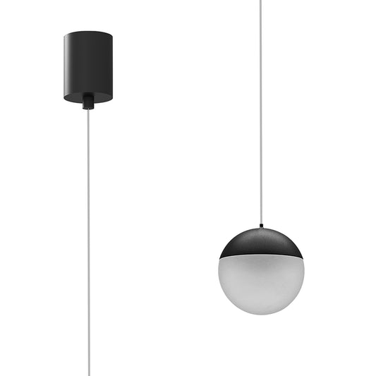 Kilda 1 Light Surface Pendant, 10W LED, 3000K, 800lm, Black, 3yrs Warranty by Mantra