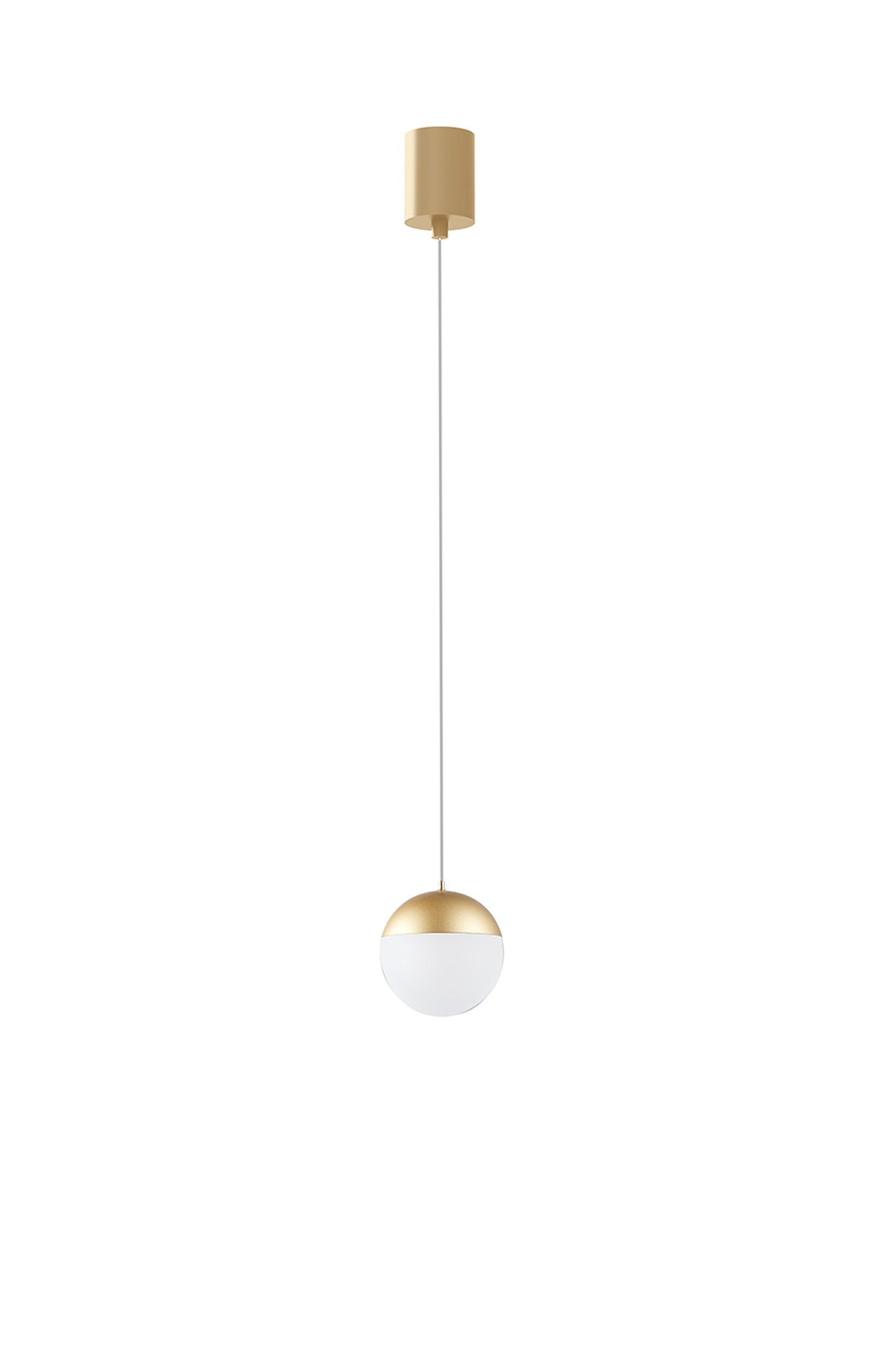 Kilda 1 Light Surface Pendant, 10W LED, 3000K, 800lm, Gold, 3yrs Warranty by Mantra