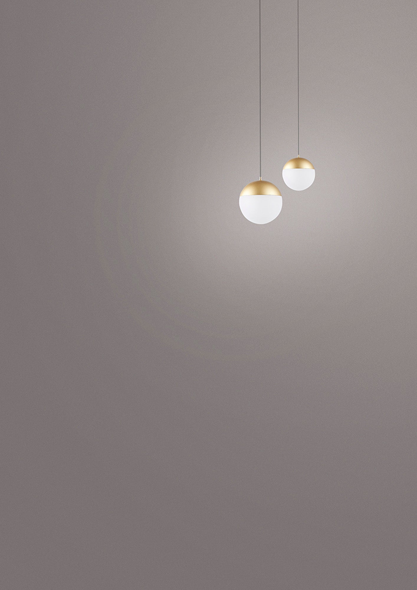 Kilda 1 Light Surface Pendant, 10W LED, 3000K, 800lm, Gold, 3yrs Warranty by Mantra