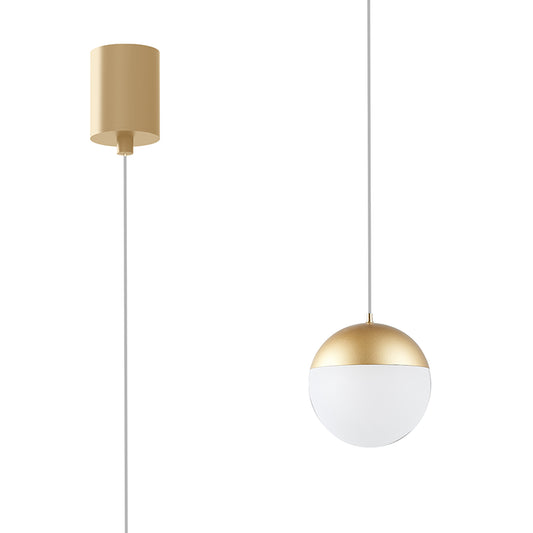 Kilda 1 Light Surface Pendant, 10W LED, 3000K, 800lm, Gold, 3yrs Warranty by Mantra