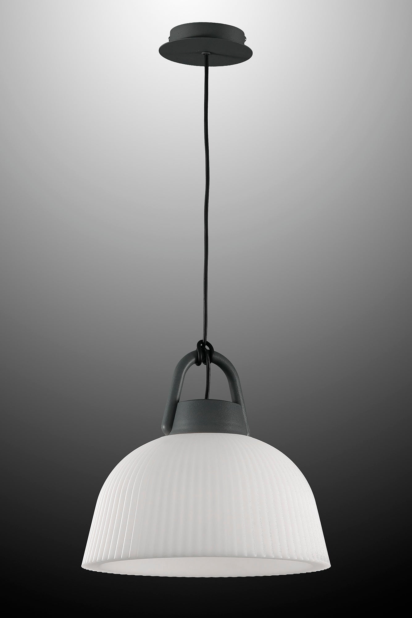 Kinke Pendant, 1 x E27 IP65, Anthracite, 2yrs Warranty by Mantra