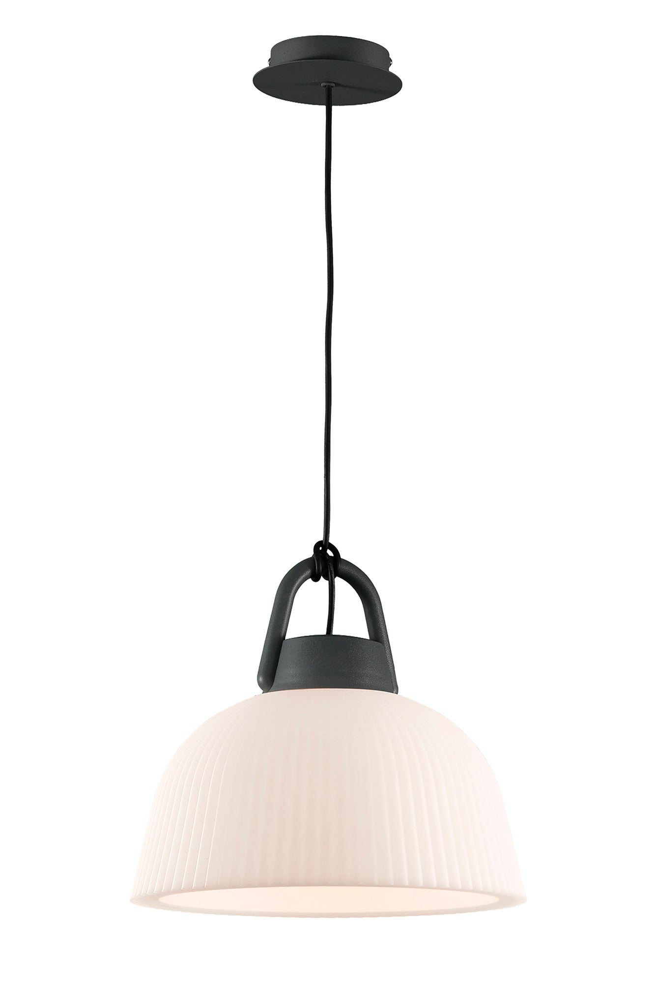 Kinke Pendant, 1 x E27 IP65, Anthracite, 2yrs Warranty by Mantra