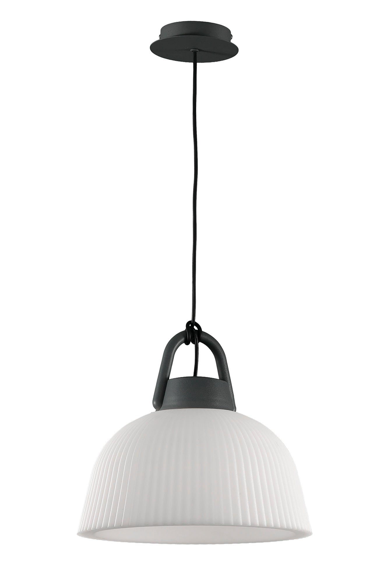 Kinke Pendant, 1 x E27 IP65, Anthracite, 2yrs Warranty by Mantra