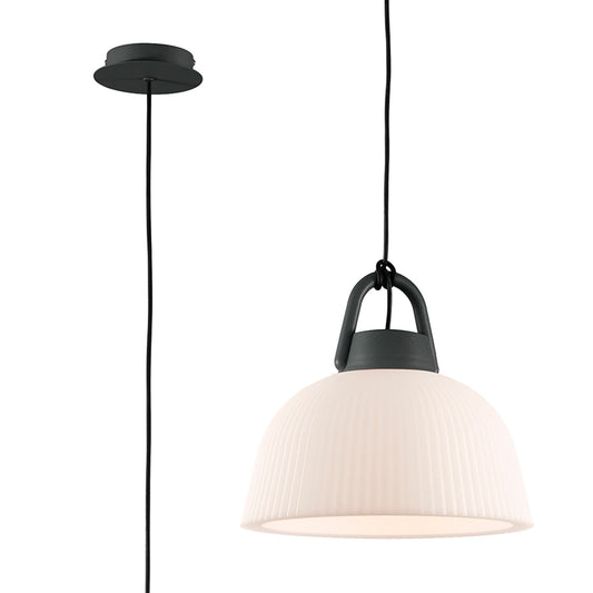 Kinke Pendant, 1 x E27 IP65, Anthracite, 2yrs Warranty by Mantra