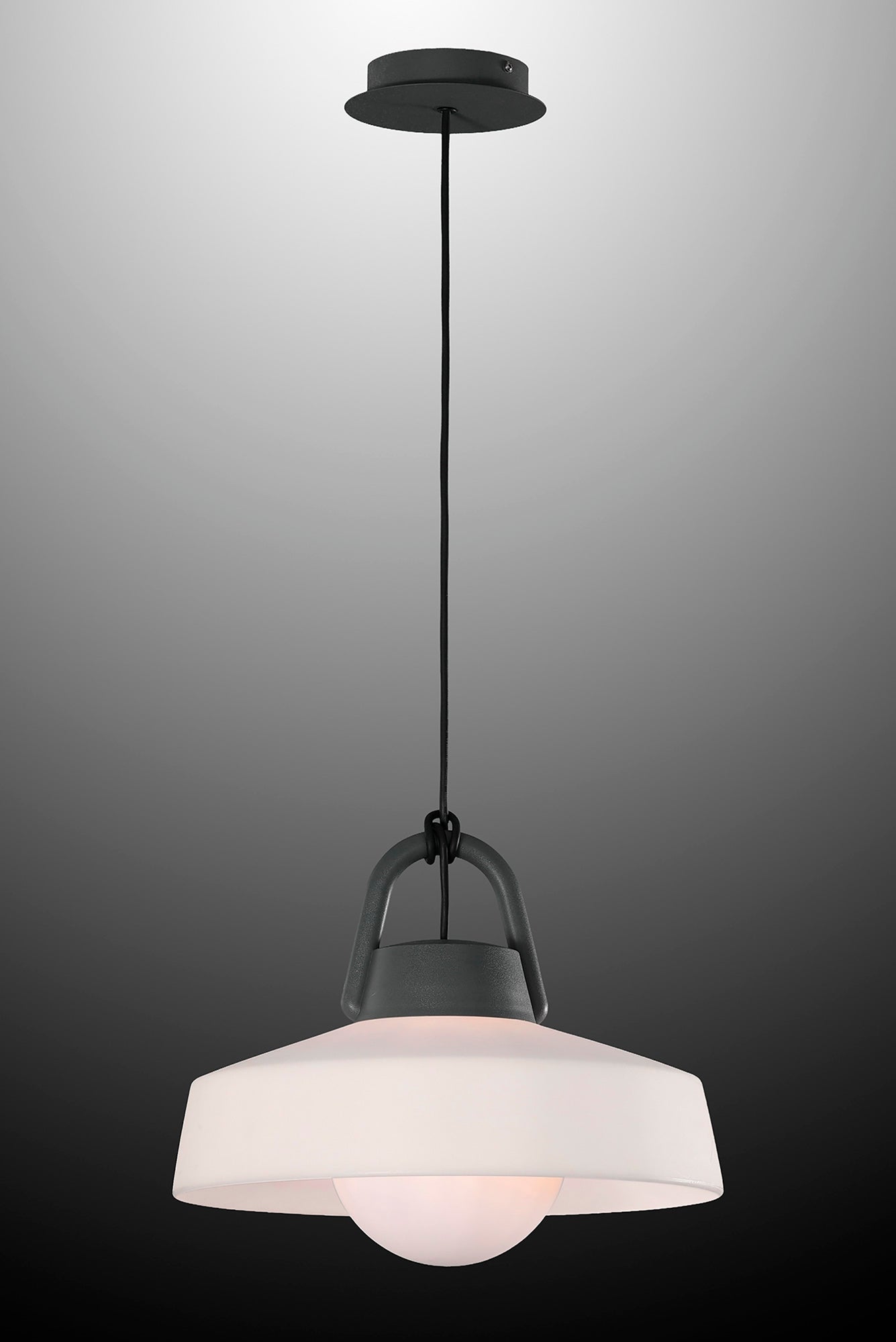 Kinke Pendant, 1 x E27, IP65, Anthracite 2yrs Warranty by Mantra