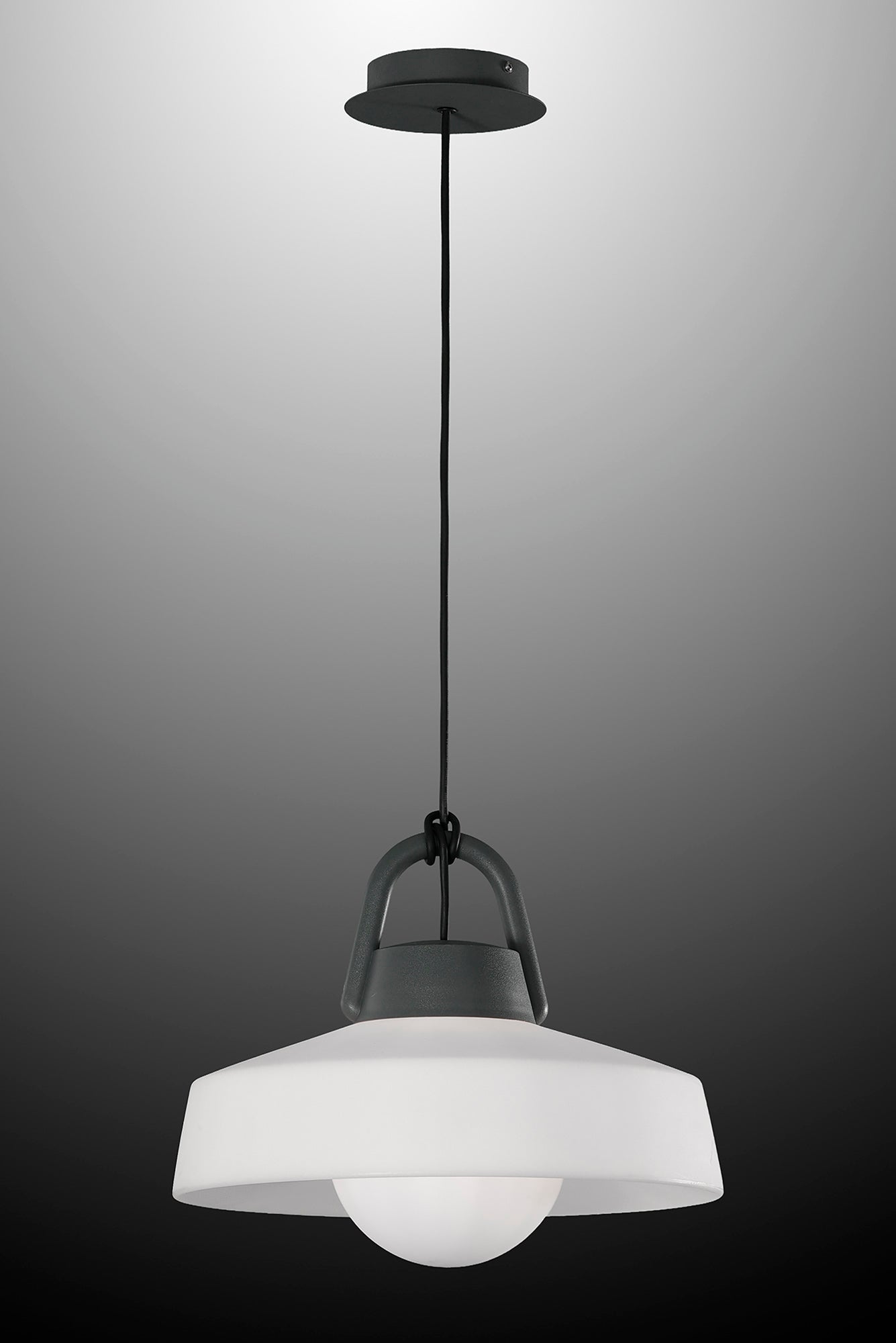 Kinke Pendant, 1 x E27, IP65, Anthracite 2yrs Warranty by Mantra