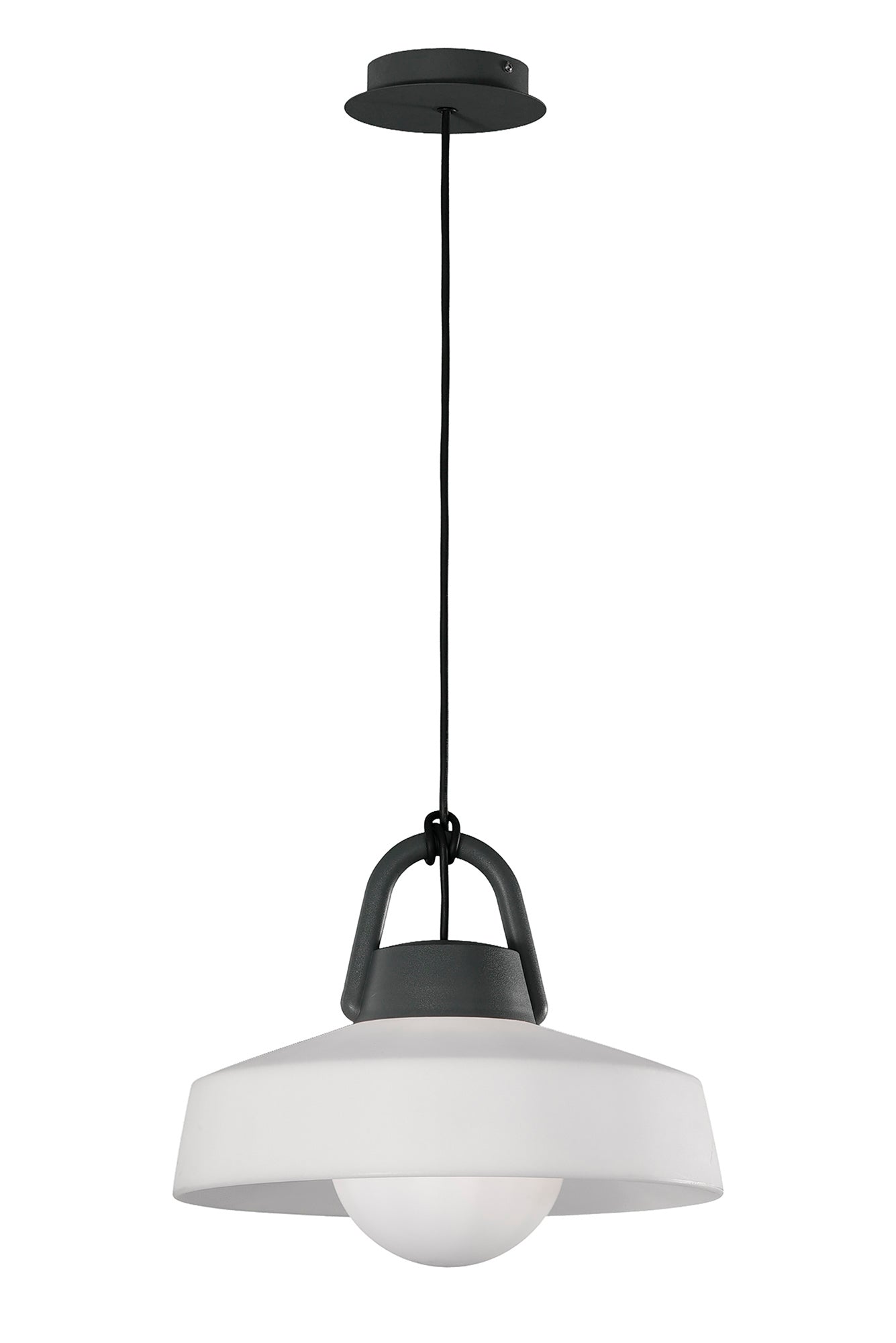 Kinke Pendant, 1 x E27, IP65, Anthracite 2yrs Warranty by Mantra