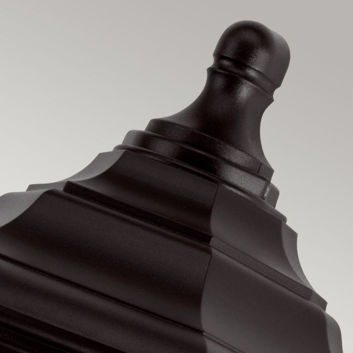 Kinsale 1 Light Flush Lantern Wall Lamp - Black