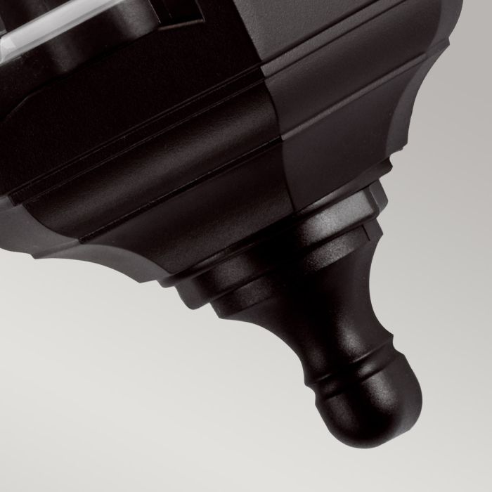 Kinsale 1 Light Flush Lantern Wall Lamp - Black