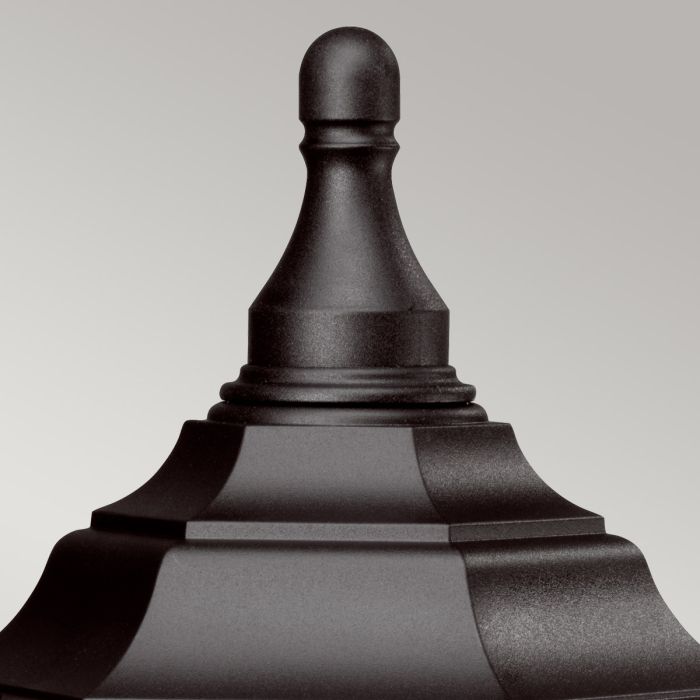 Kinsale 1 Light Pedestal/Porch Lantern - Black