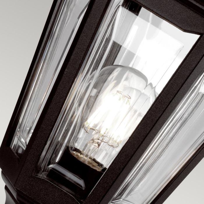 Kinsale 1 Light Pedestal/Porch Lantern - Black