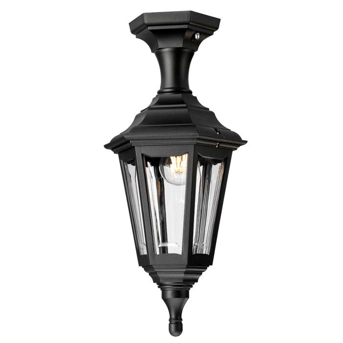 Kinsale 1 Light Pedestal/Porch Lantern - Black