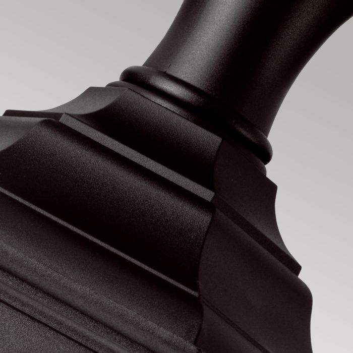 Kinsale 1 Light Pedestal/Porch Lantern - Black