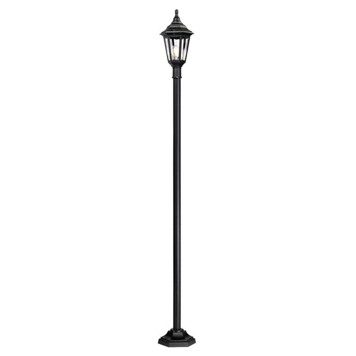 Kinsale 1 Light Lamp Post - Black