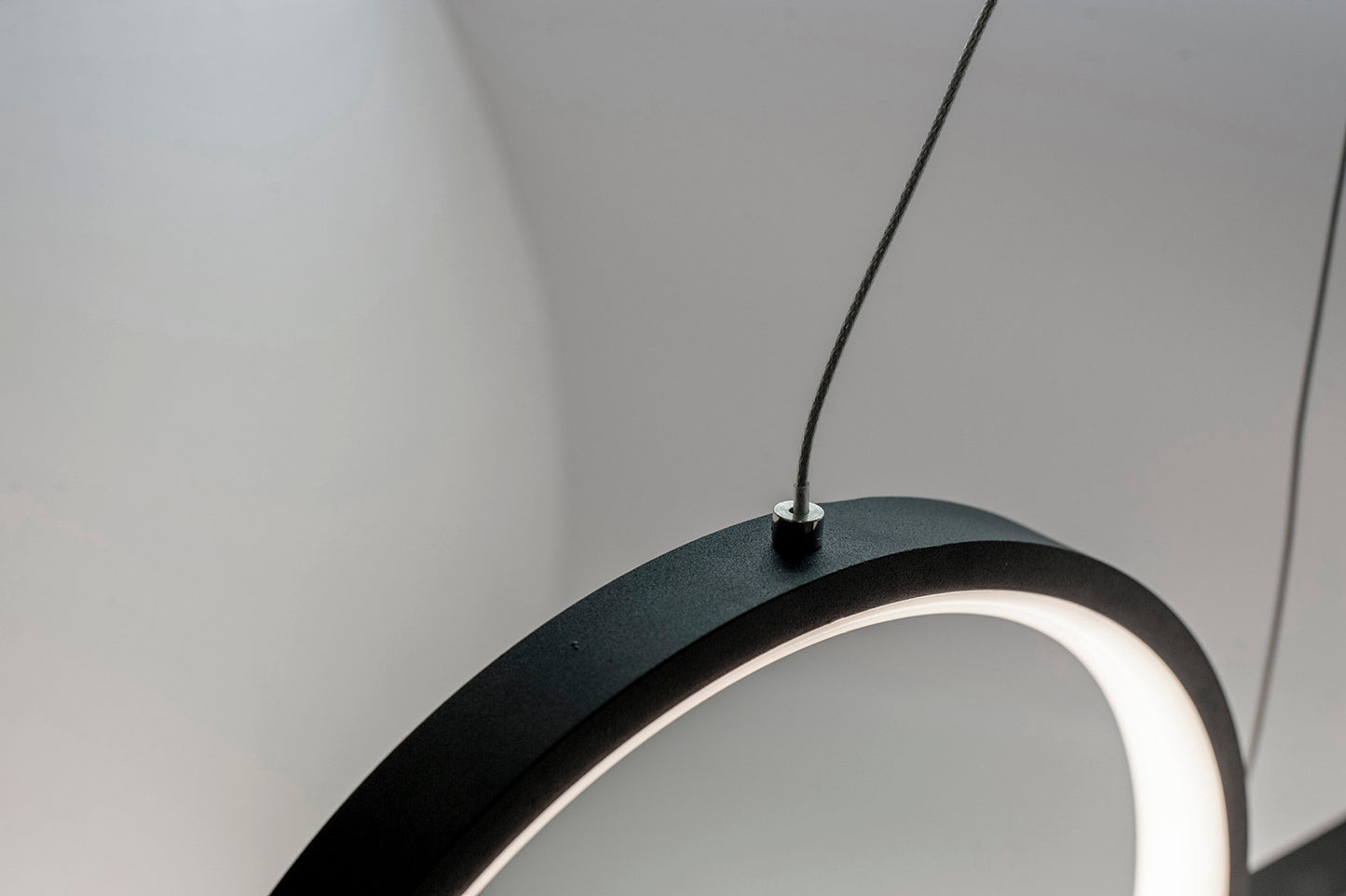 Kitesurf Centre Loop Linear Pendant, 50W LED, 3000K, 4000lm, Black, 3yrs Warranty by Mantra