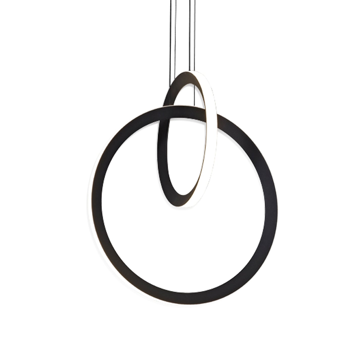 Kitesurf Double Loop Pendant, 48W LED, 3000K, 3840lm, Black, 3yrs Warranty by Mantra