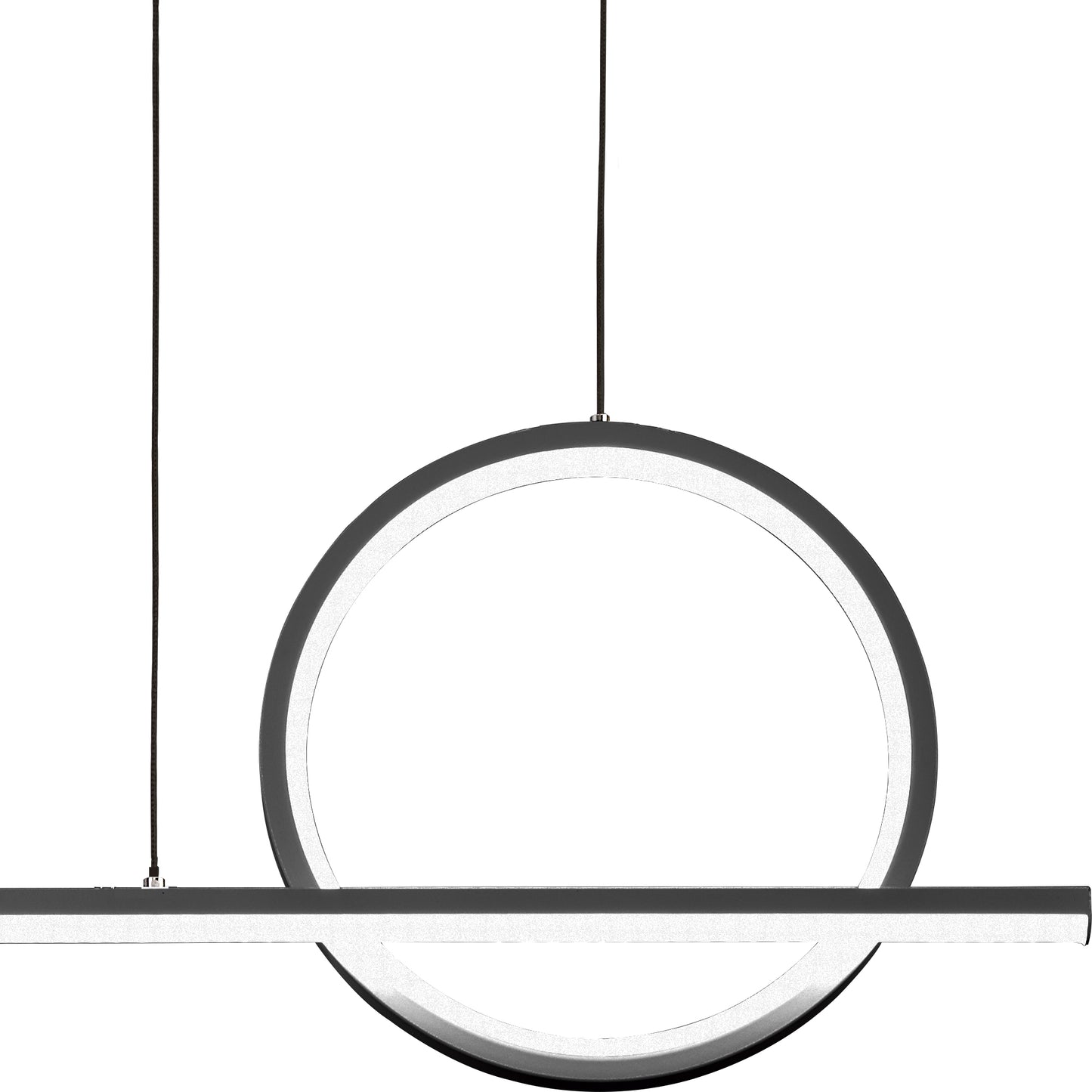 Kitesurf Loop Over Linear Pendant, 30W LED, 3000K, 2400lm, Black, 3yrs Warranty by Mantra