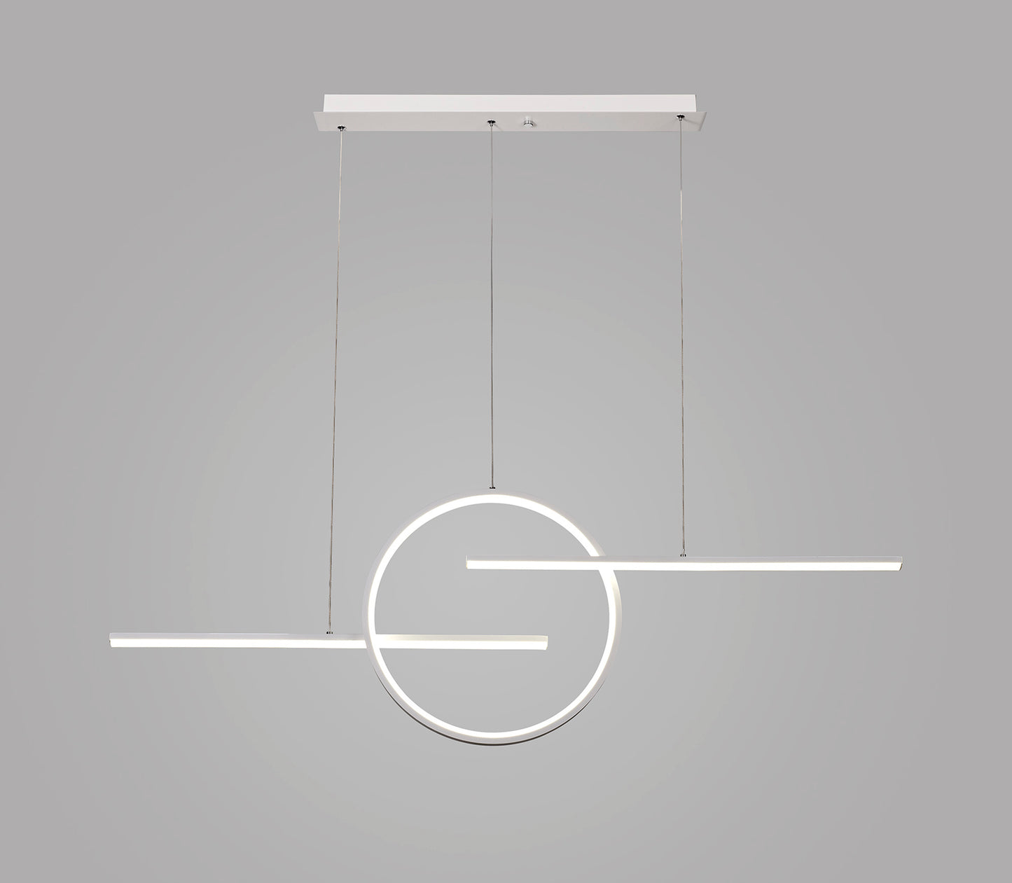 Kitesurf Centre Loop Linear Pendant, 50W LED, 3000K, 4000lm, White, 3yrs Warranty by Mantra