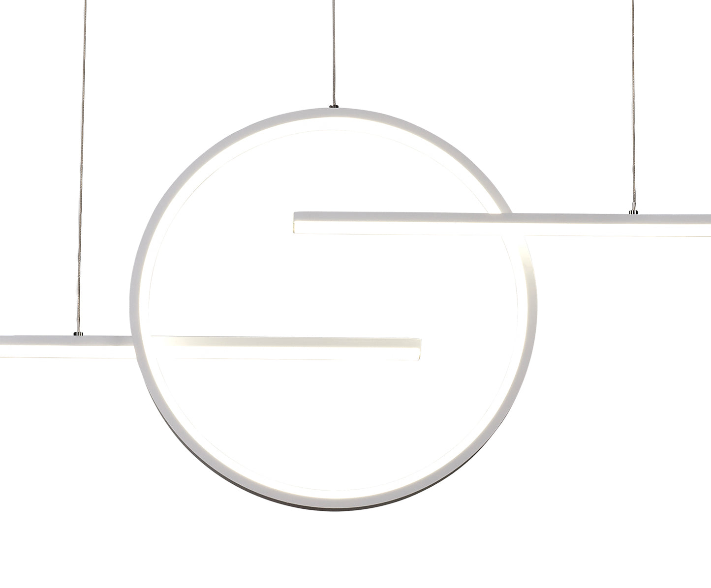 Kitesurf Centre Loop Linear Pendant, 50W LED, 3000K, 4000lm, White, 3yrs Warranty by Mantra