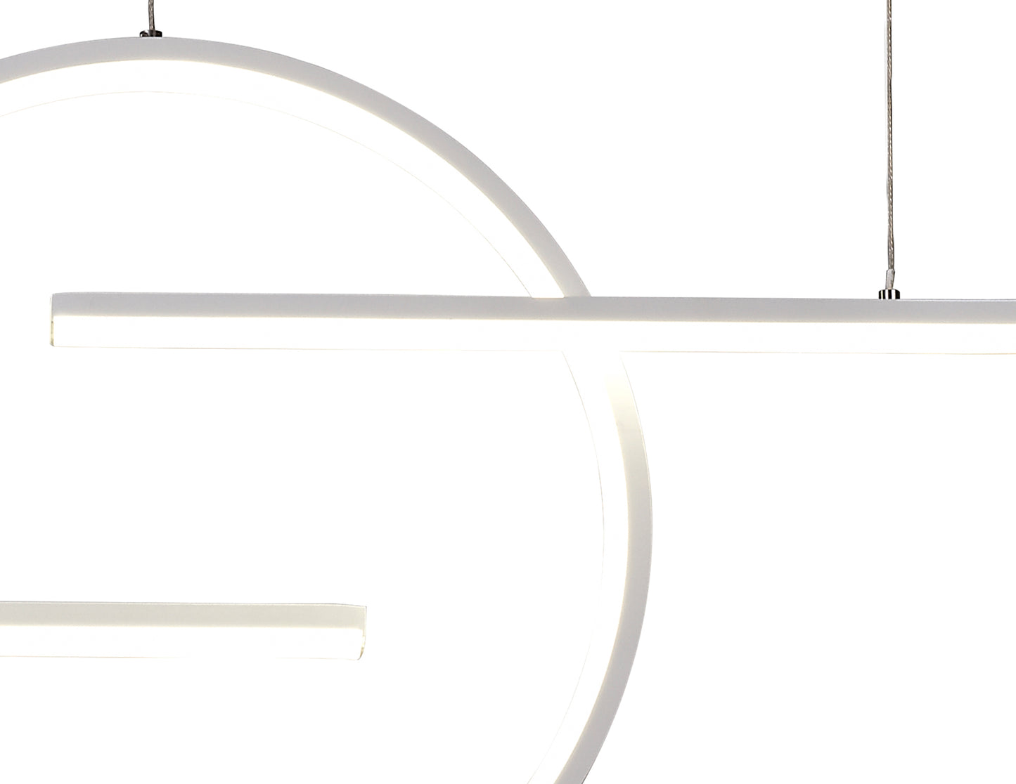 Kitesurf Centre Loop Linear Pendant, 50W LED, 3000K, 4000lm, White, 3yrs Warranty by Mantra