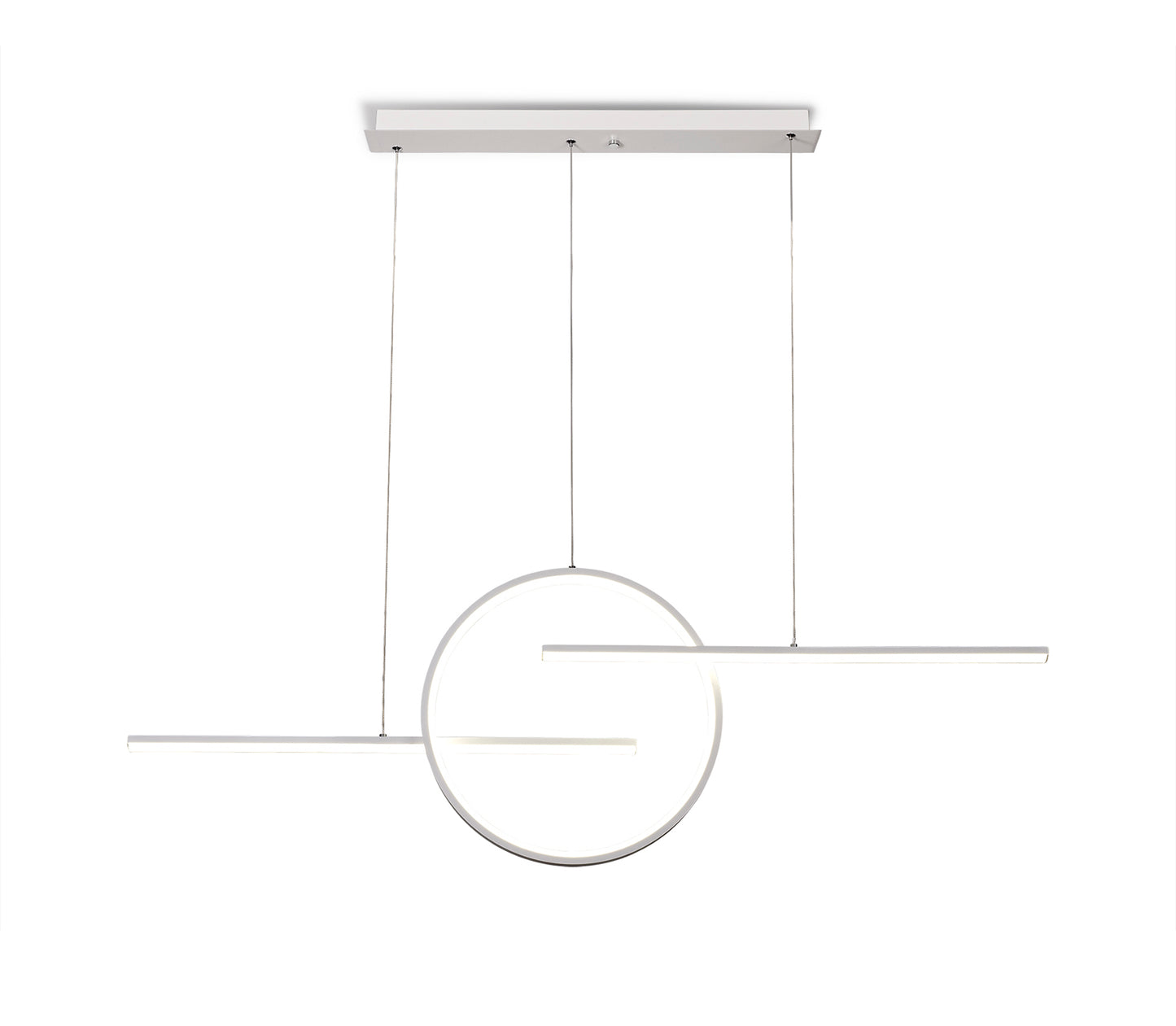 Kitesurf Centre Loop Linear Pendant, 50W LED, 3000K, 4000lm, White, 3yrs Warranty by Mantra