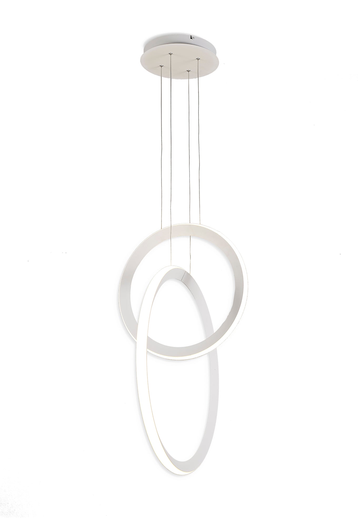 Kitesurf Double Loop Pendant, 48W LED, 3000K, 3840lm, White, 3yrs Warranty by Mantra