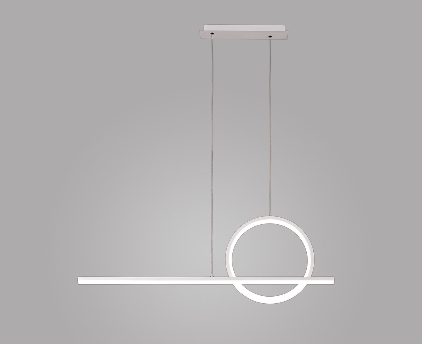 Kitesurf Loop Over Linear Pendant, 30W LED, 3000K, 2400lm, White, 3yrs Warranty by Mantra