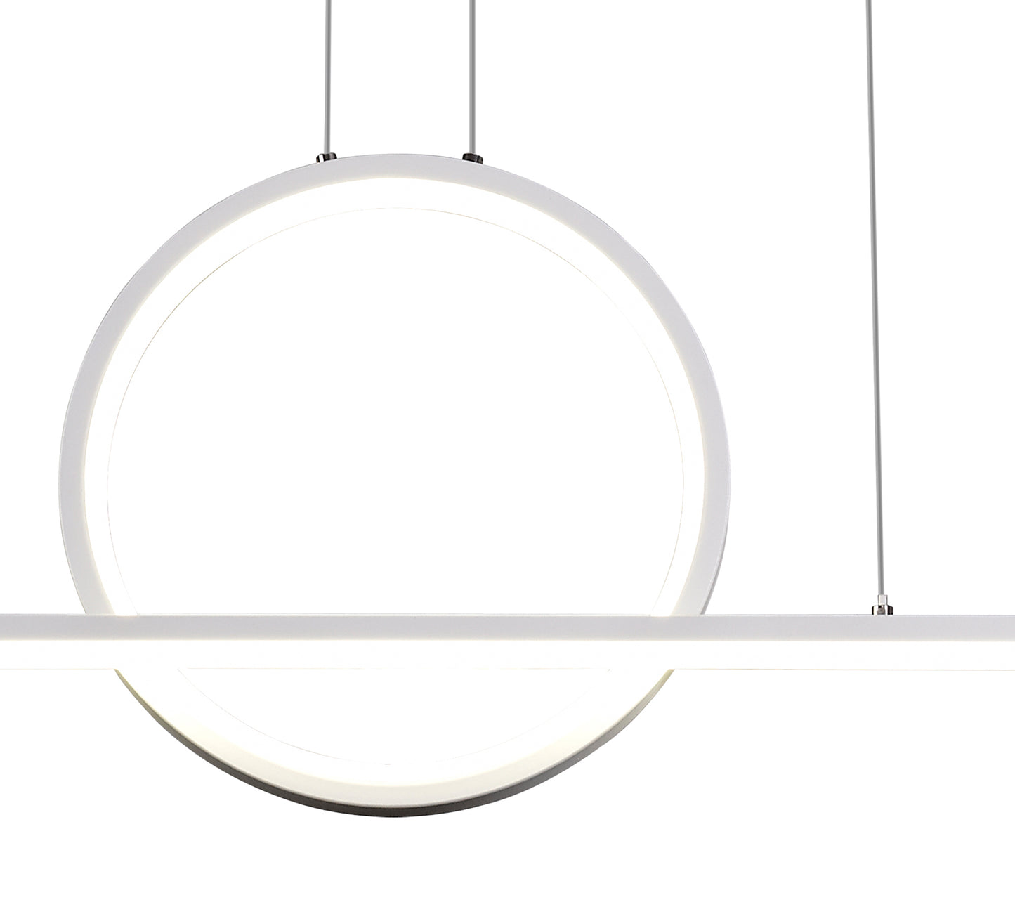 Kitesurf Loop Over Linear Pendant, 30W LED, 3000K, 2400lm, White, 3yrs Warranty by Mantra