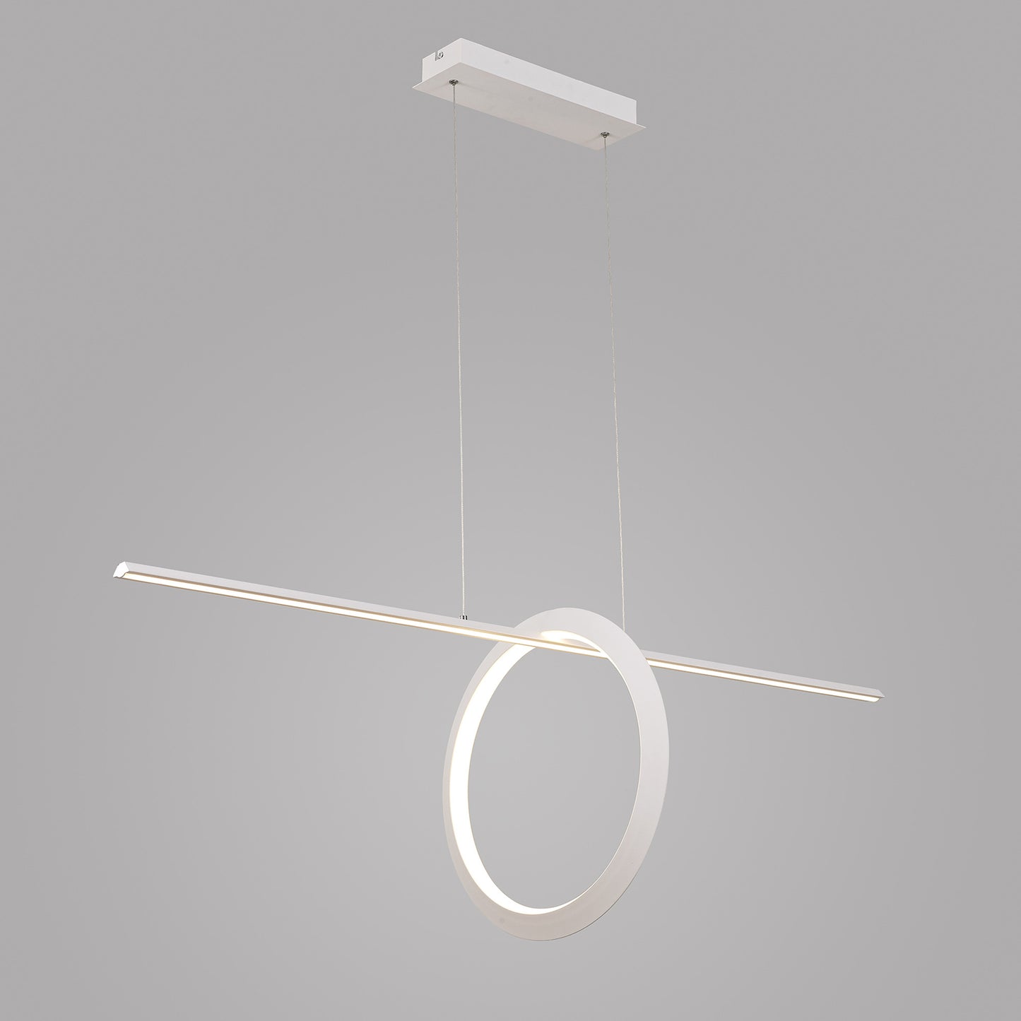 Kitesurf Loop Under Linear Pendant, 30W LED, 3000K, 2400lm, White, 3yrs Warranty by Mantra