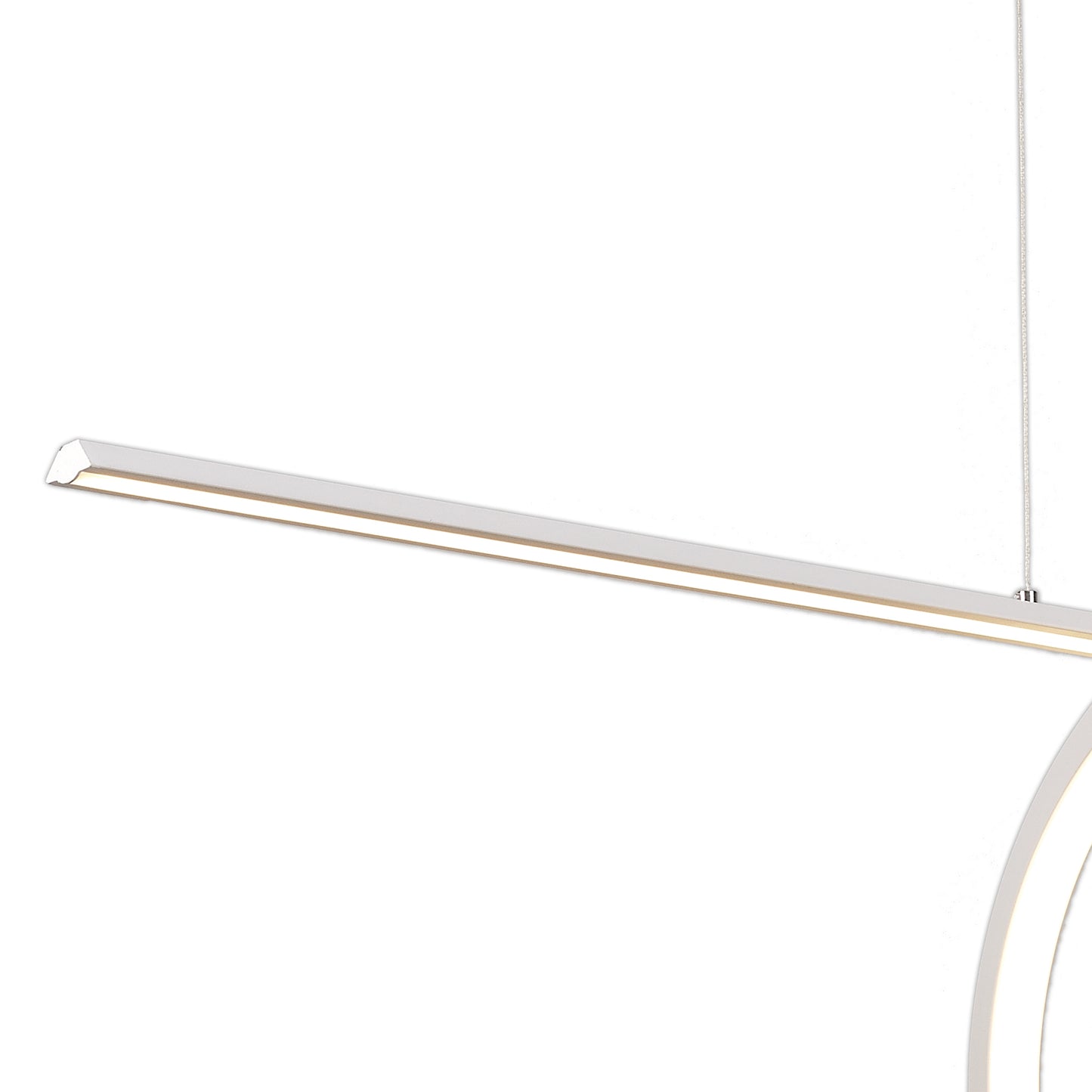 Kitesurf Loop Under Linear Pendant, 30W LED, 3000K, 2400lm, White, 3yrs Warranty by Mantra