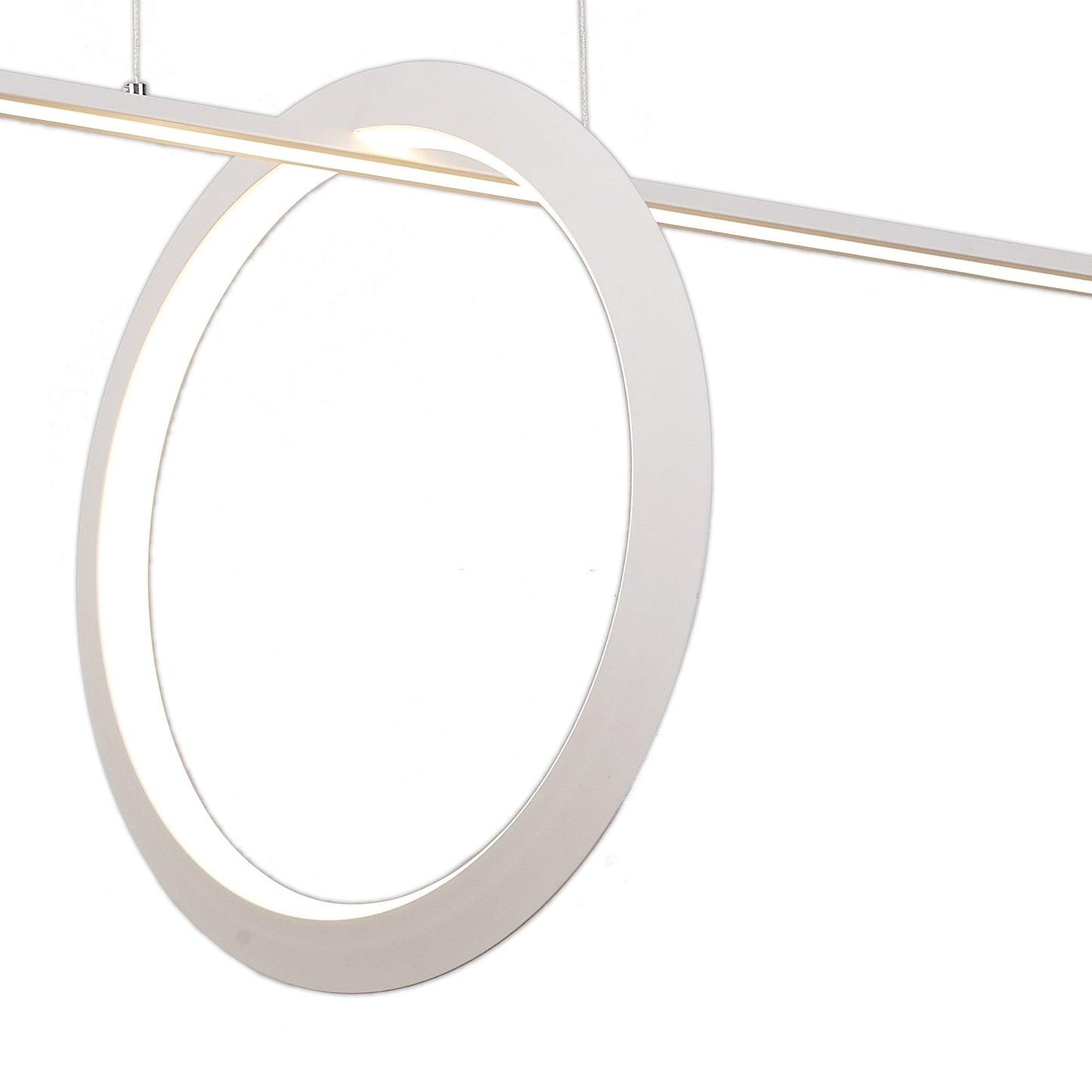 Kitesurf Loop Under Linear Pendant, 30W LED, 3000K, 2400lm, White, 3yrs Warranty by Mantra