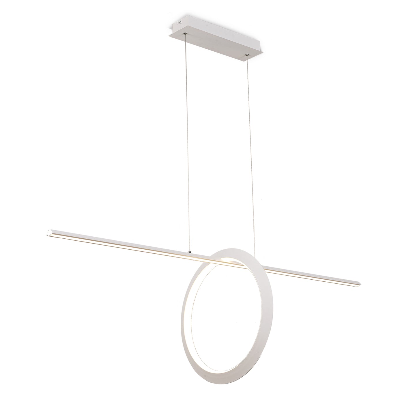 Kitesurf Loop Under Linear Pendant, 30W LED, 3000K, 2400lm, White, 3yrs Warranty by Mantra